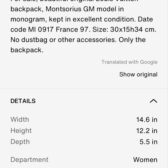 Louis Vuitton backpack - Picture 11 of 11